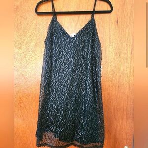 Large Black Sequin Mini Cocktail Dress Lola Grace